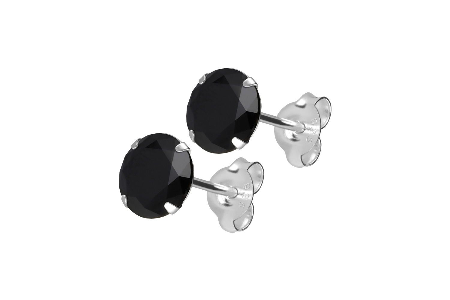 925er Silber Ohrstecker RUNDER KRISTALL ++SALE++ von Piercingline